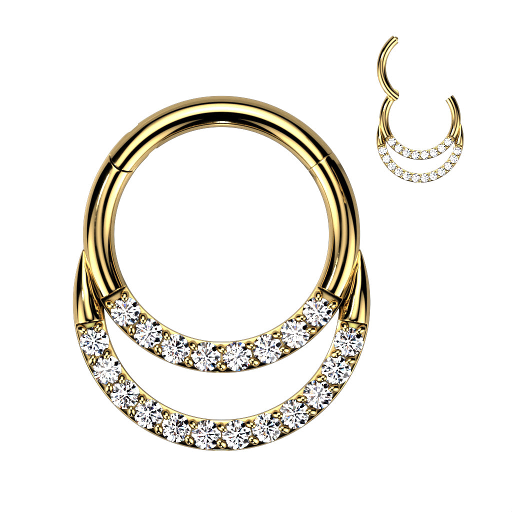 Implant Grade Titanium Hinged Segment Hoop Ring With Double Row